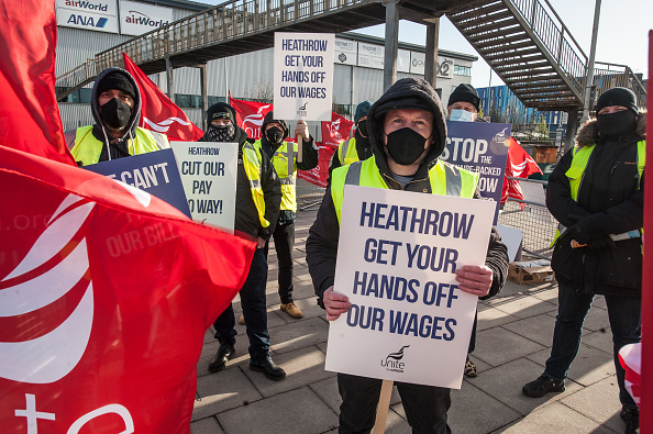 Unite Calls Off 31 Day Heathrow Airport Strike After Last Minute Offer   Gettyimages 1288815510 594x594 