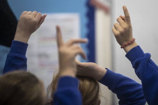 School children in a classroom