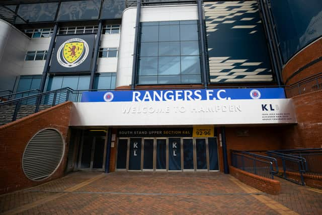 Rangers play their first 'home' game against Motherwell on Saturday.