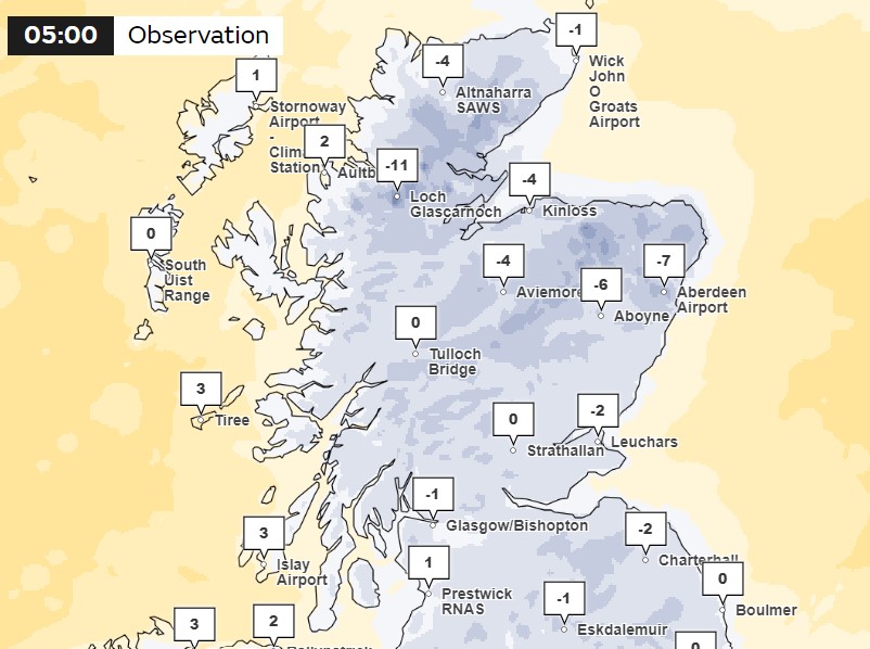 Concern for elderly as wintry conditions see temperatures fall to -11C