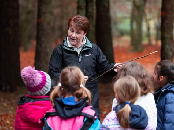 At this event youngsters were helped by staff and a ranger to build a campfire, toast mashmallows and whittle their own sticks.