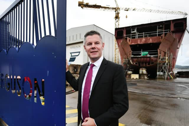 Finance Secretary Derek Mackay said putting Ferguson Marine into public ownership would help to ensure a future for the yard. Picture: John Devlin