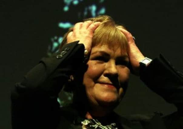 Johann Lamont gives her address to her party conference in Inverness. Picture: PA