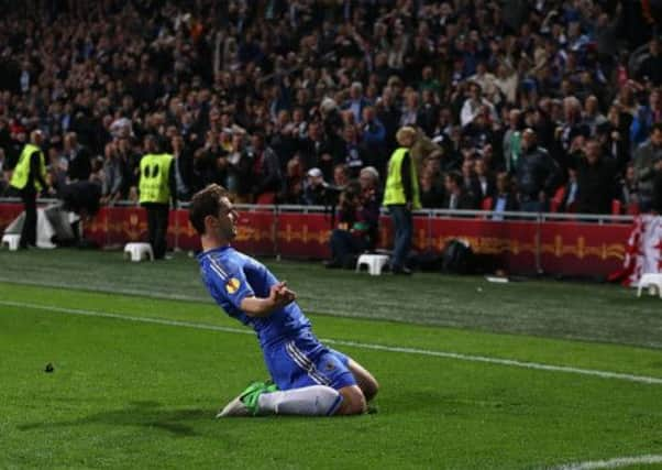 Branislav Ivanovic celebrates scoring the winner. Picture: PA