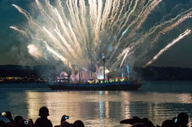 The waterborne staging of Columba's mythical battle with the Loch Ness Monster was spectacular. Picture: Inpresspics