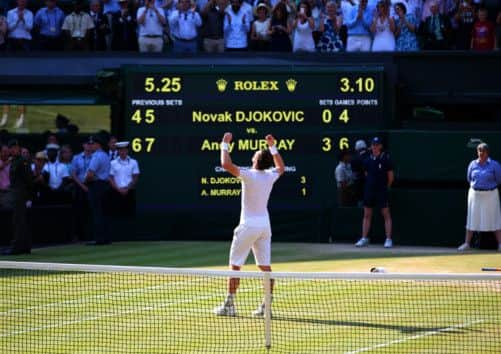 Andy Murray celebrates his second grand slam title. Picture: Getty