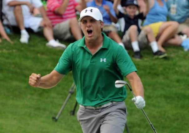 Jordan Spieth reacts during the John Deere Classic. Picture: AP