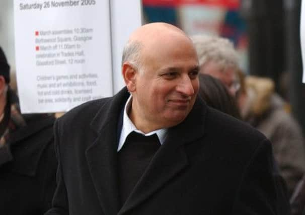 Mohammad Sarwar, pictured on an anti-racism match in Glasgow in 2005. Picture: Robert Perry