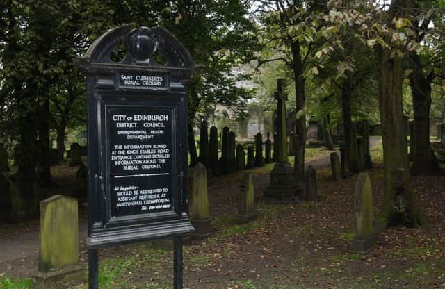 The woman was found cowering in a dark and dingy area of the graveyard at St Cuthberts Parish Church. Picture: Andrew Stuart