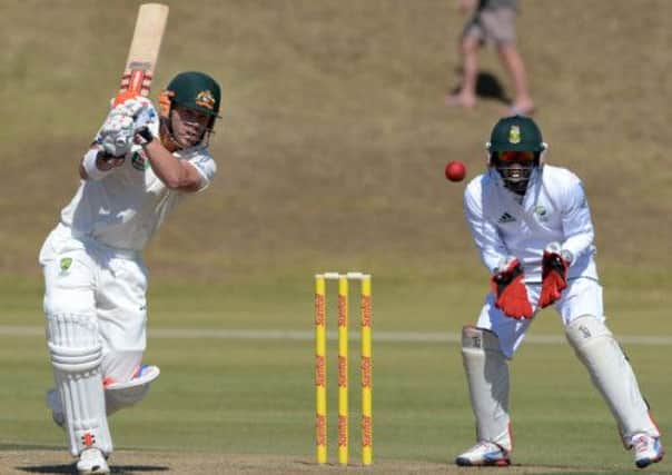 David Warner showed good form with the bat for Australia A. Picture: Getty