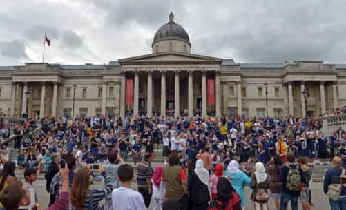 Fans gather. Picture: TSPL