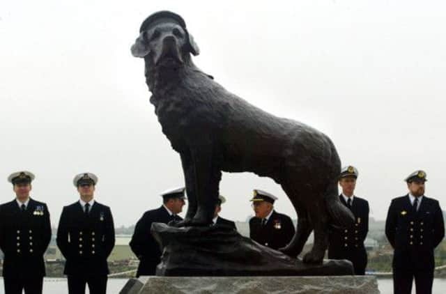 The bronze statue in honour of Bamse in Montrose. Picture: PA