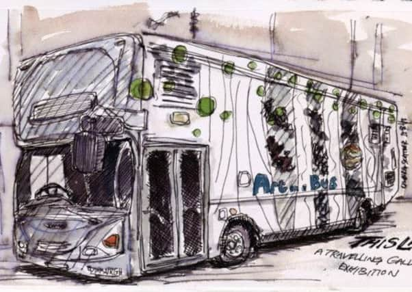 EdinburghSketcher draws the Travelling Gallery