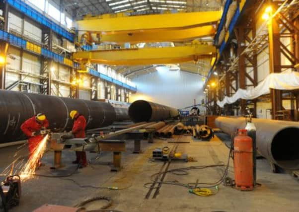 Apprentices at work at Steel Engineering Ltd in Renfrew. Picture: Robert Perry