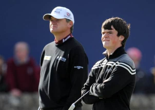 Craig Lawrie (R) alongside his father Paul in 2012. Picture: Jane Barlow