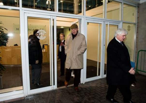 Terry Butcher leaves Easter Road after the game between Hibs and Inverness. Picture: SNS