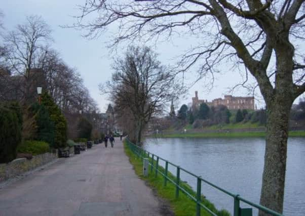 The River Ness burst its banks in Inverness. Picture: Public Domain