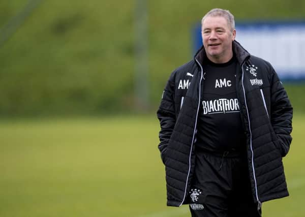 Rangers manager Ally McCoist. Picture: SNS