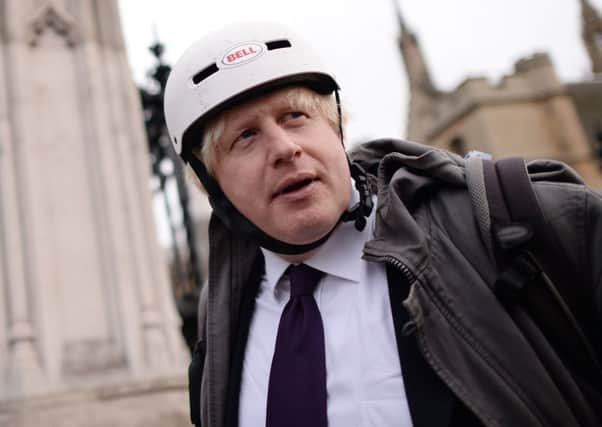 Mayor of London Boris Johnson, leaving today's event. Picture: PA