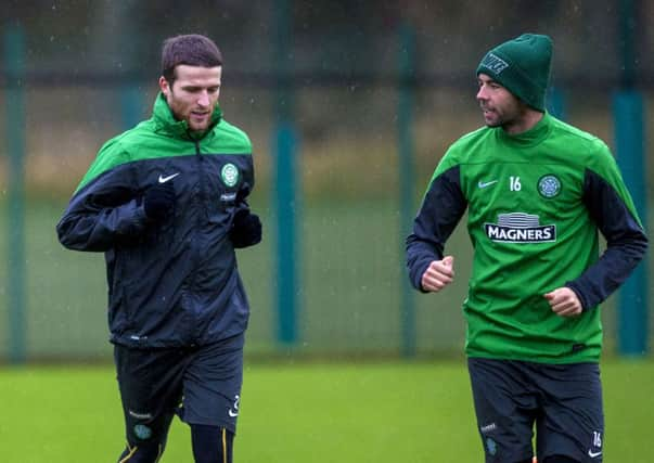 Adam Matthews (L), alongside his Welsh international teammate Joe Ledley. Picture: SNS