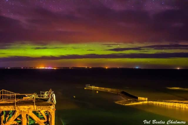 The Aurora Borealis at Ackergill Harbour