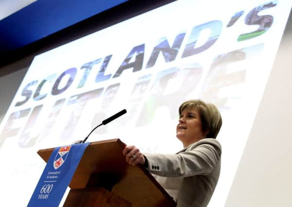 Deputy First Minister Nicola Sturgeon was speaking in St Andrews. Picture: HEMEDIA