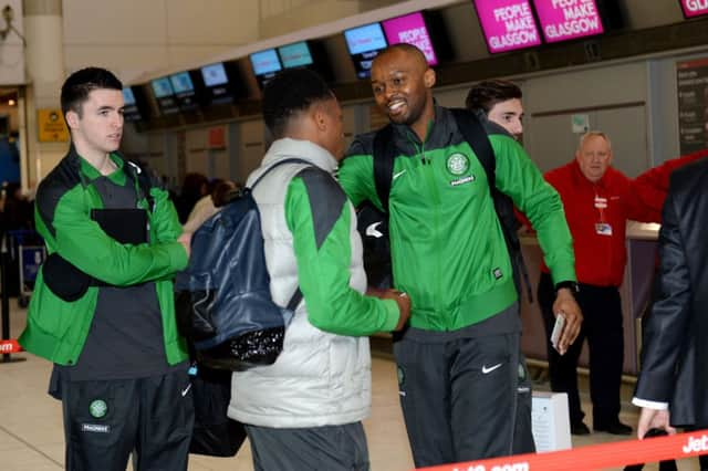 Steven Mouyokolo, right, is back in training. Picture: SNS