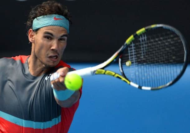 Rafa Nadal: won in three sets. Picture: Getty