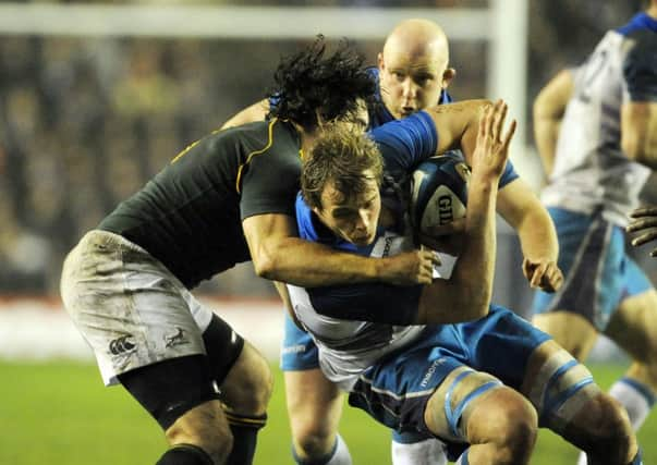 Jonny Gray in action against South Africa. Picture: Phil Wilkinson