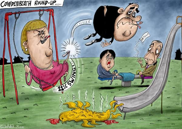 Johann Lamont lashes out at Alex Salmond. Illustration: Brian Adcock