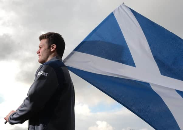 Saracens Duncan Taylor will be aiming to seize his chance in the Scotland No.12 shirt against Ireland today as he lines up against the likes of Brian ODriscoll. Photograph: Neil Hanna