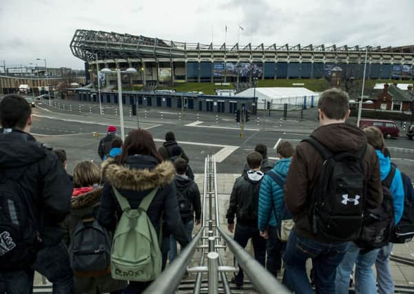 Edinburgh Trams want volunteers to help them test the tram stop at Murrayfield. Picture: Ian Georgeson