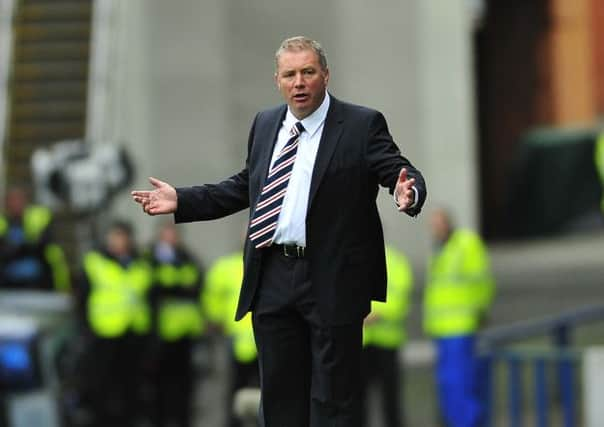 Rangers manager Ally McCoist. Picture:  Robert Perry