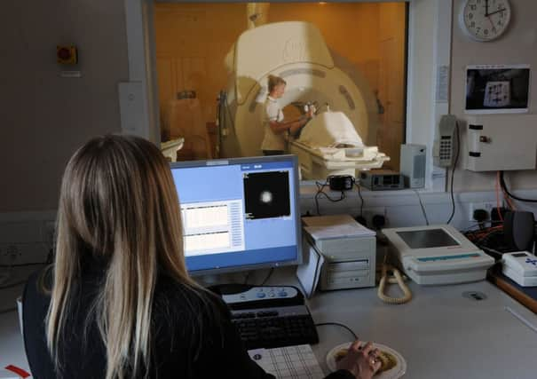 A scan is undertaken at the Western General hospital, Edinburgh. Picture: Ian Rutherford