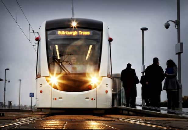 An  Edinburgh Tram on  a test run. Picture: TSPL