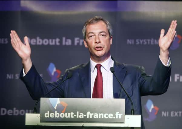 Nigel Farages accusations that the SNP are being politically dishonest about freedom hits the mark. Picture: AP