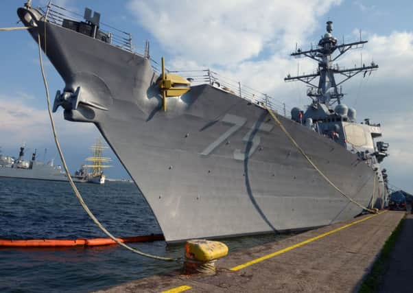 The USS Donald Cook, at the shipyard in the Romanian Black Sea port of Constanta. Picture: Getty