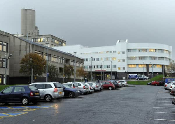 The biker was taken to Ninewells Hospital, Dundee for treatment. Picture: TSPL