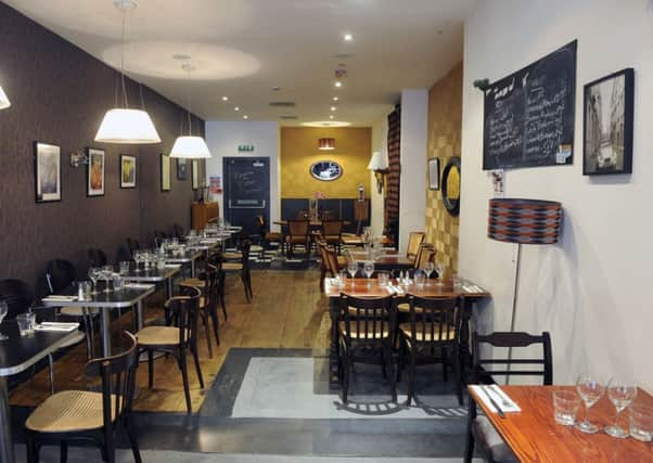 Interior of Le Bistro Beaumartin. Picture: John Devlin