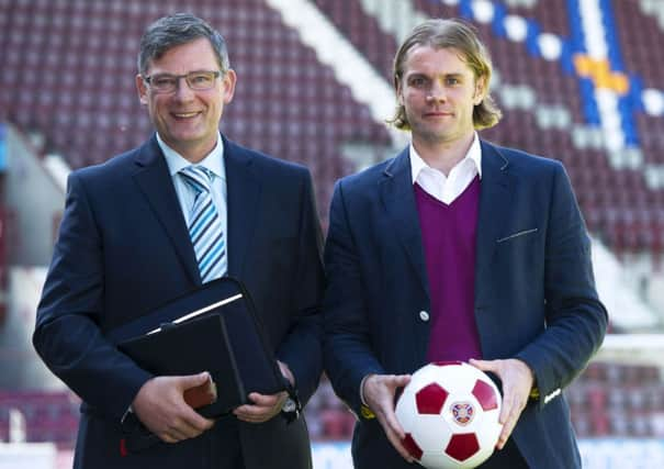 Craig Levein, left, with Robbie Neilson