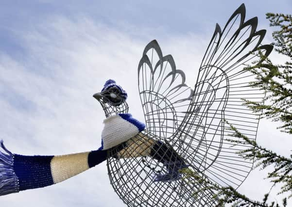 The Perth clubs fans have festooned the city with blue and white.  Pictures: Perthshire Picture Agency