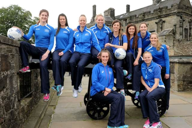 Members of Team Scotland's Netball squad. Picture: Lisa Ferguson