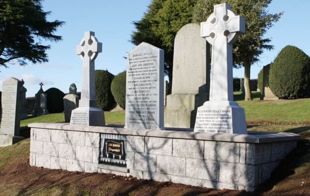 Police are investigating vandalism at the grave of Peter Pan author JM Barrie in Kirriemuir. Picture:  Paul Reid