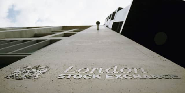 The London Stock Exchange. The FTSE 100 was in bullish mood, up 74.22 points. Picture: Getty