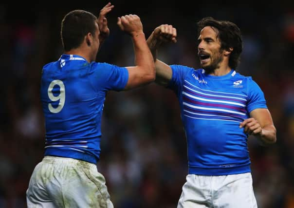 Colin Gregor, right, says playing for his country at Ibrox was the highlight of his career. Picture: Getty