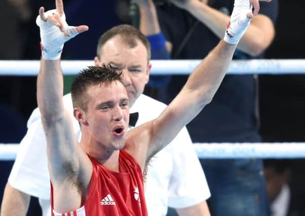 Josh Taylor of Edinburgh celebrates winning gold. Picture: Lisa Ferguson