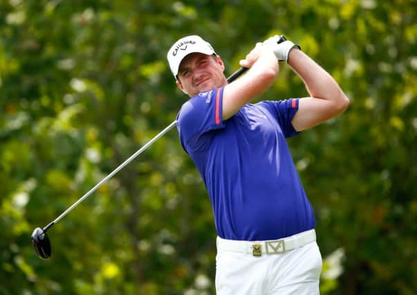 Marc Warren hits a shot during the final round of the 96th PGA Championship at Valhalla. Picture: Getty