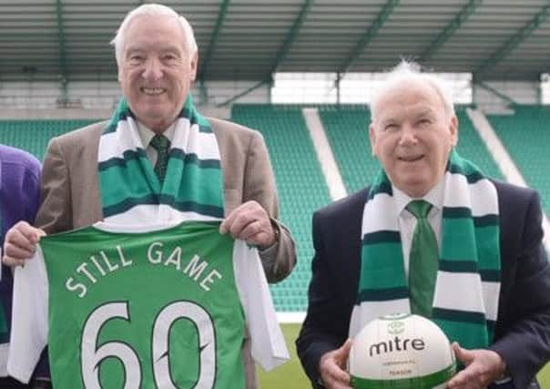 Bobby Kinloch, left, in 2012 with the late Lawrie Reilly. Picture: Neil Hanna