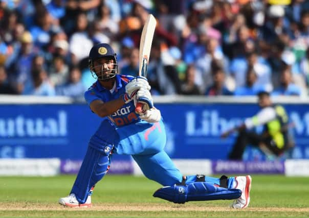 Ajinka Rahane reaches 50 at Edgbaston as India wrapped up the ODI series. Picture: Getty