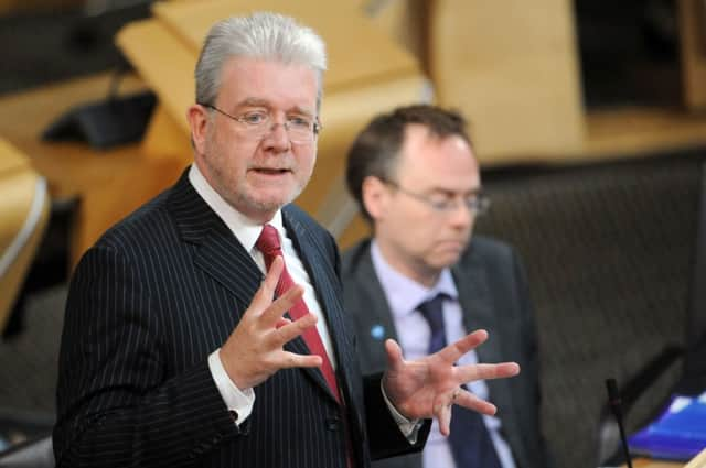 Mike Russell in the main chamber at the Scottish Parliament, Edinburgh. Picture: Jane Barlow